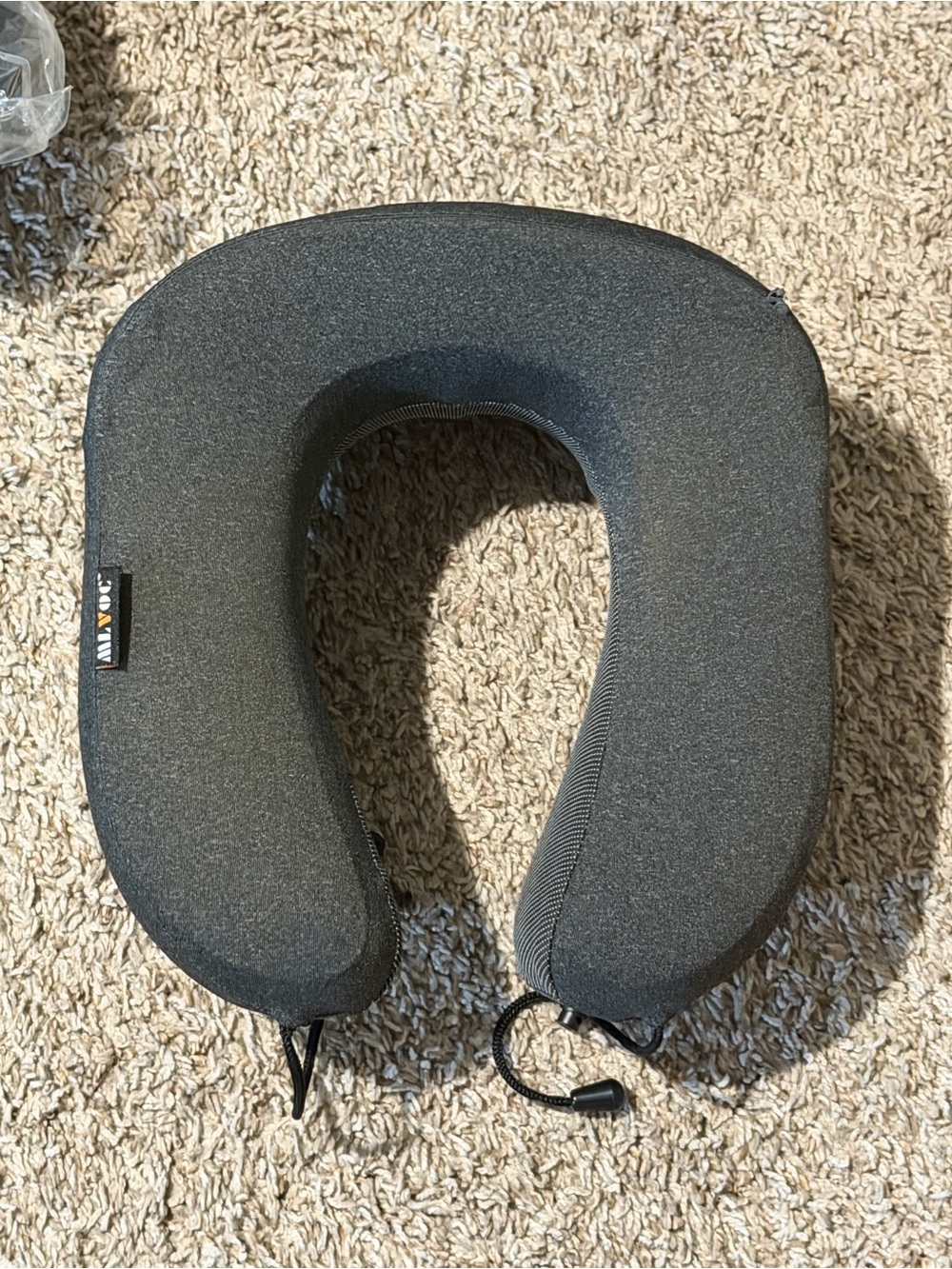Memory Foam Travel Neck Pillow - Dark Gray